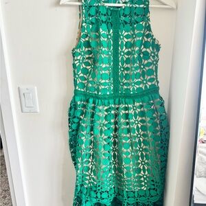 Elegant Green Lace Dress